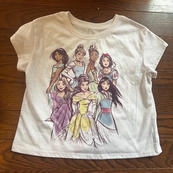 Disney Princess White Tee with Colorful Design Size 6/6X - Picture 5 of 5